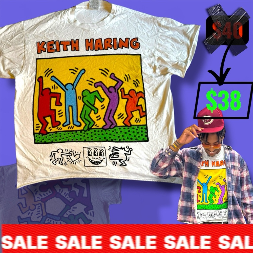 Vintage Keith Haring Custom Graphic T-shirt

Rare and iconic Keith Haring design
